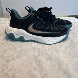 Nike Black and Teal Wave Sneakers